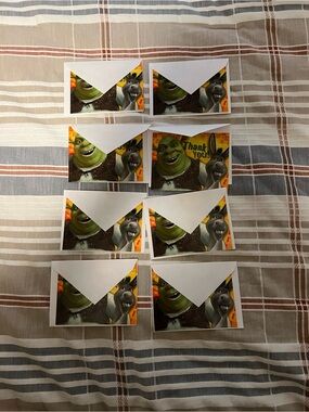 SHREK 2 (8) THANK YOU NOTES Invites
